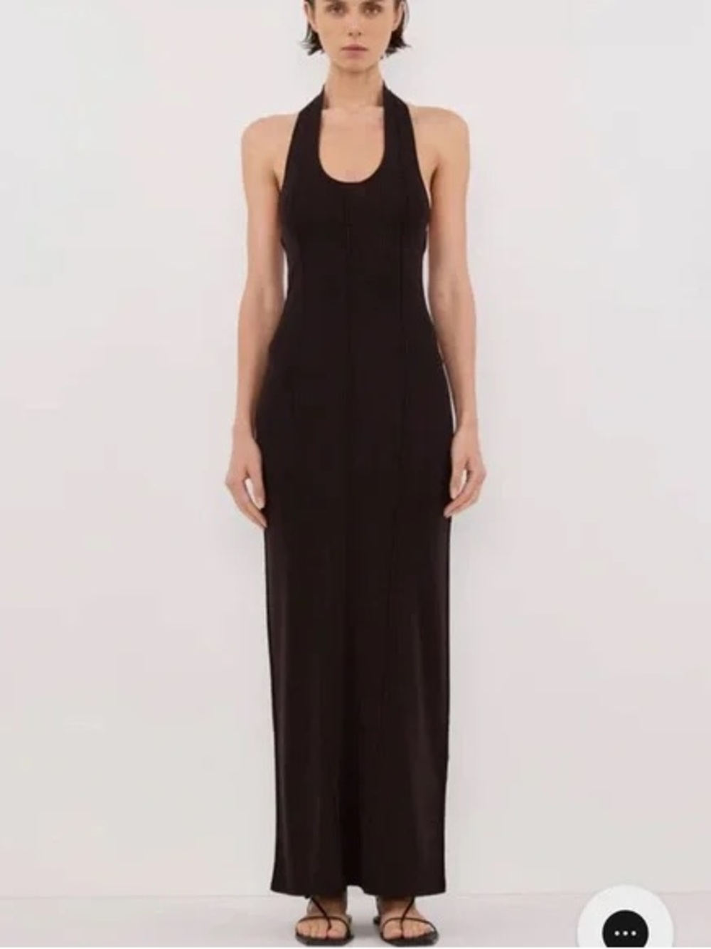 Women’s Chocolate Brown Halter Maxi Dress